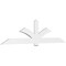 Ekena Millwork Redmond Architectural Grade PVC Gable Bracket, 108"W x 27"H x 2"D x 6"F, 6/12 Pitch GBP108X27X0206RED00 - alternate 1